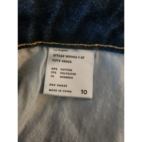 KanCan Women's Wide Leg Cropped Jeans Size 10 Dark Wash High Rise - Picture 3 of 9